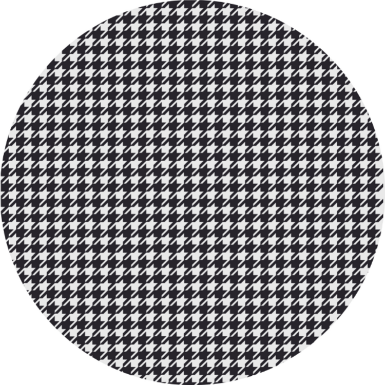 Picture of HOUNDSTOOTH ROUND (PRINTED RUG)