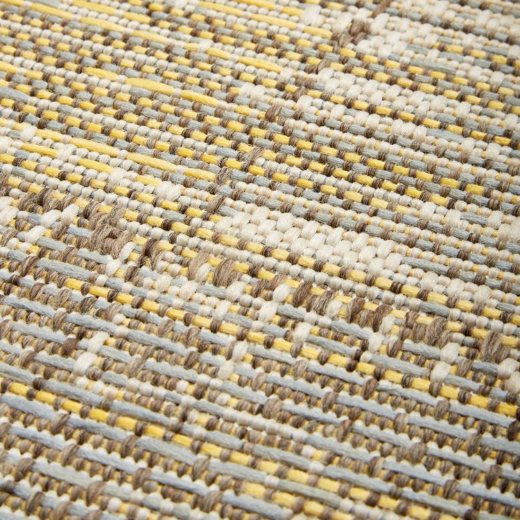 Picture of 2.00 x 3.00 VINTAGE PATCHWORK YELLOW OUTDOOR RUG