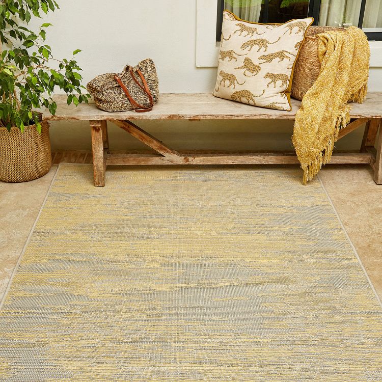 Picture of 2.00 x 3.00 CONCRETE YELLOW OUTDOOR RUG