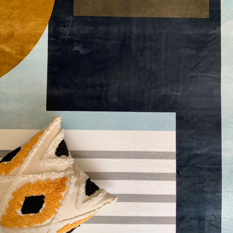 Picture of BAUHAUS BLUES PRINTED RUG