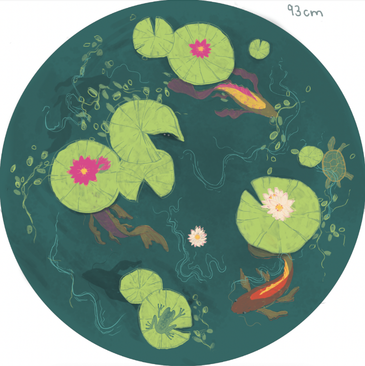 Picture of POND LIFE | JANÉ CTCA ROUND (PRINTED RUG)