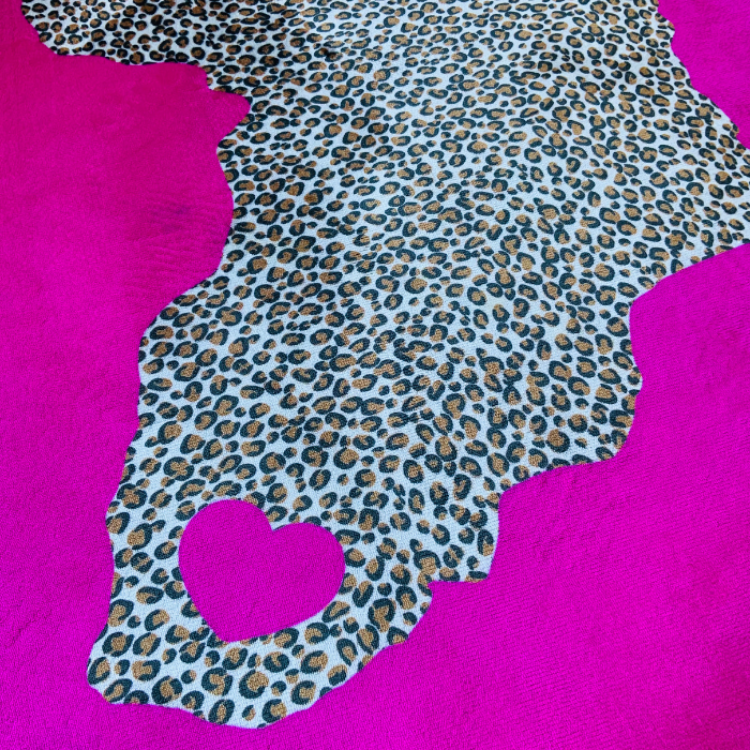 Picture of (BN) 1.50 D AFRICA ANIMAL PRINT PINK ROUND (PRINTED RUG)