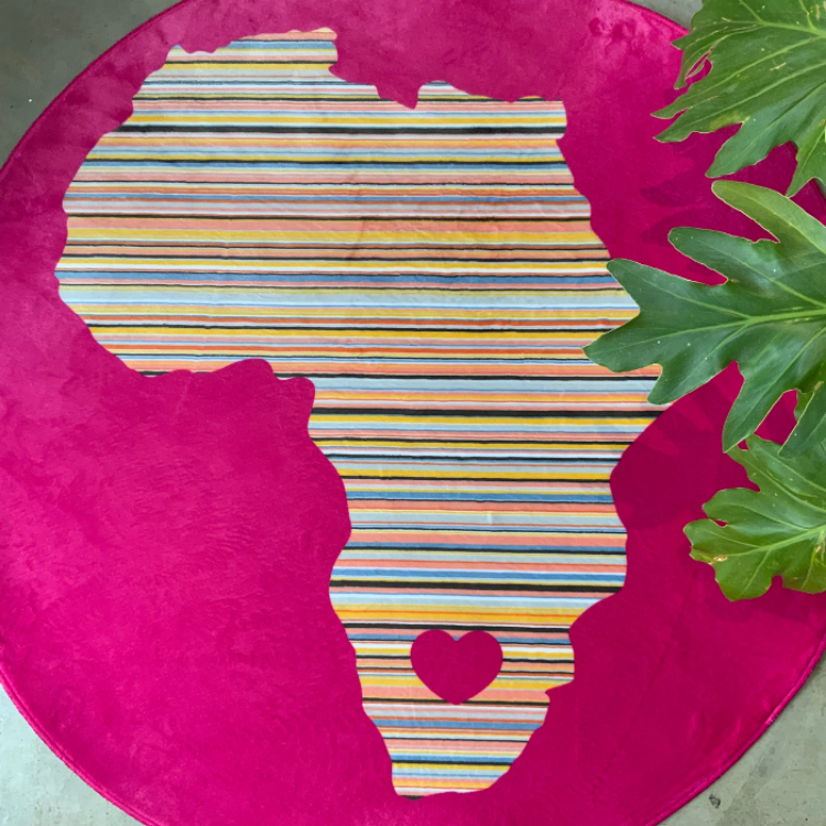 Picture of (BN) 1.50 D AFRICA CANDYSTRIPE PINK ROUND (PRINTED RUG)