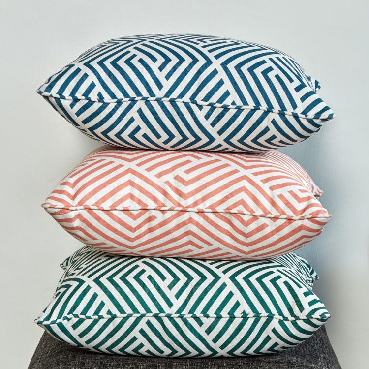 Picture of GEO BLUE CUSHION COVERS