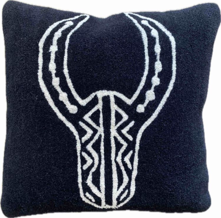 Picture of IMPRINT BLACK HORN CUSHION (HAND-TUFTED)