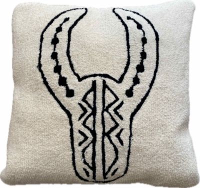 Picture of IMPRINT WHITE HORN CUSHION (HAND-TUFTED)