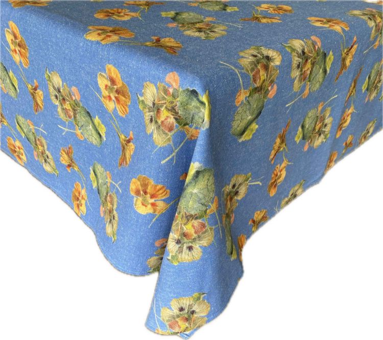 Picture of NASTURTIUM BLUE (TABLECLOTH)