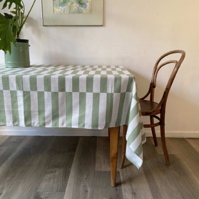 Picture of BROKEN STRIPE SAGE (TABLECLOTH)