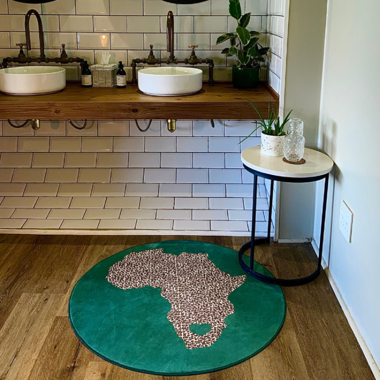 Picture of (BN) 0.90 D AFRICA ANIMAL PRINT JADE ROUND (PRINTED RUG)