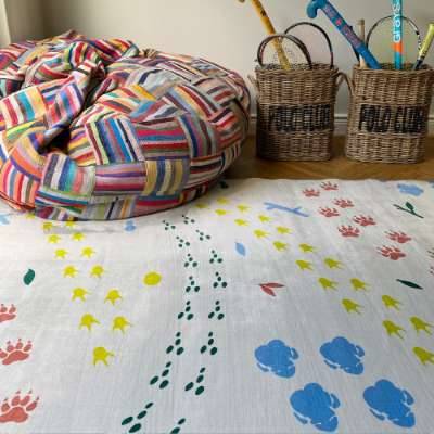 Picture of (BN) FOOTPRINTS MULTICOLOURED | ZIMEMA CTCA (PRINTED RUG)