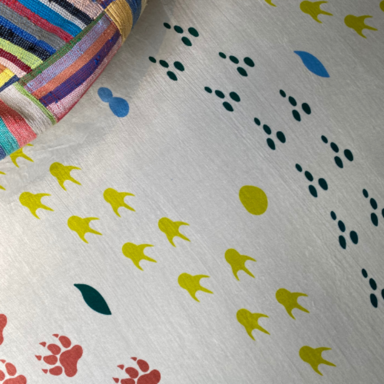 Picture of (BN) FOOTPRINTS MULTICOLOURED | ZIMEMA CTCA (PRINTED RUG)