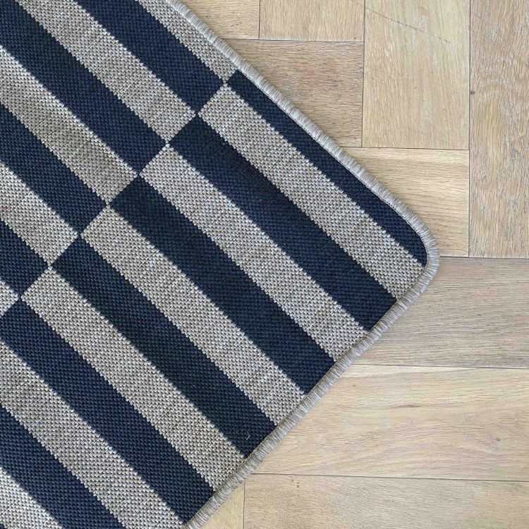 Picture of BROKEN STRIPE ALMOND OUTDOOR RUG